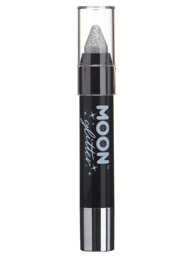 Moon Glitter Holographic Body Crayons, Silver