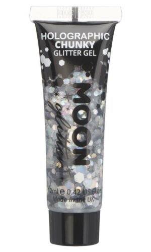 Moon Glitter Holographic Chunky Glitter Gel,Silver