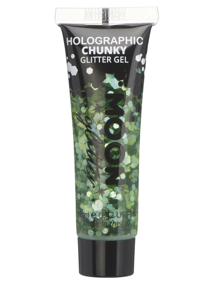 Moon Glitter Holographic Chunky Glitter Gel,Green