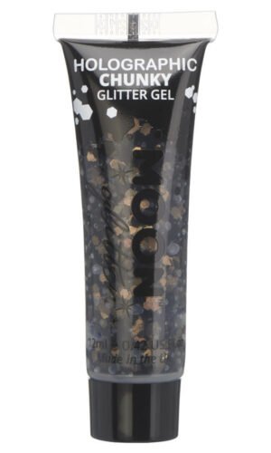 Moon Glitter Holographic Chunky Glitter Gel, Black