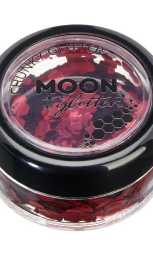 Moon Glitter Classic Chunky Glitter, Red