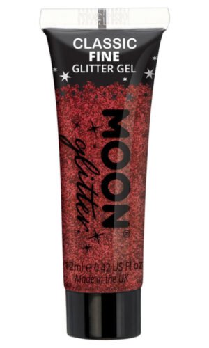 Moon Glitter Classic Fine Glitter Gel, Red