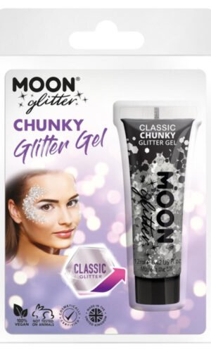 Moon Glitter Classic Chunky Glitter Gel, Silver