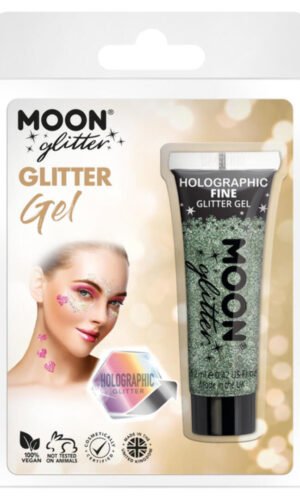 Moon Glitter Holographic Fine Glitter Gel, Green