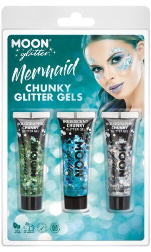 Moon Glitter Themed Clamshells, Blue