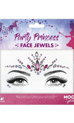 Moon Glitter Face Jewels, Party Princess