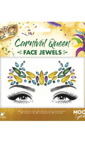 Moon Glitter Face Jewels, Carnival Queen