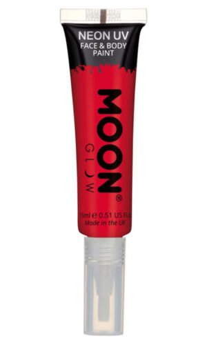 Moon Glow Intense Neon UV Face Paint, Red