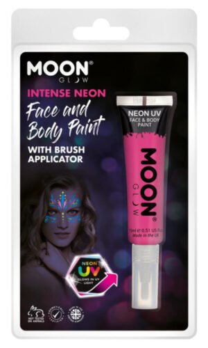 Moon Glow Intense Neon UV Face Paint, Hot Pink