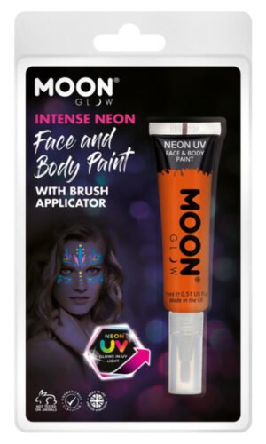 Moon Glow Intense Neon UV Face Paint, Orange