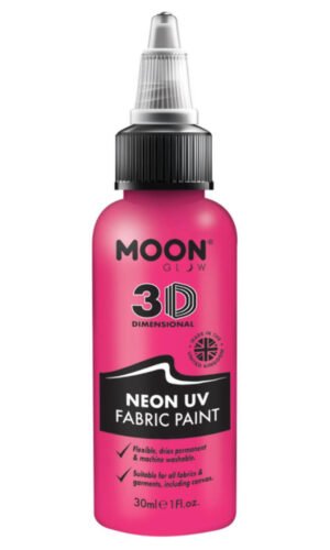 Moon Glow - Neon UV Intense Fabric Paint, Pink
