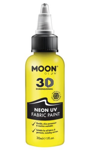 Moon Glow - Neon UV Intense Fabric Paint, Yellow