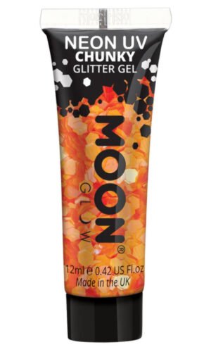 Moon Glow - Neon UV Chunky Glitter Gel, Orange