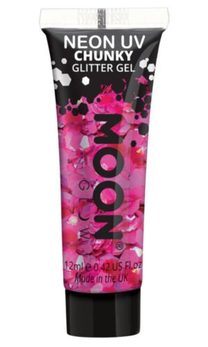 Moon Glow - Neon UV Chunky Glitter Gel, Magenta