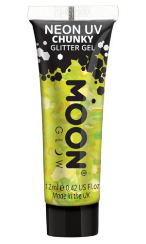 Moon Glow - Neon UV Chunky Glitter Gel, Yellow