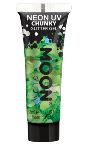 Moon Glow - Neon UV Chunky Glitter Gel, Green