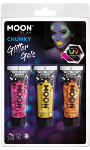 Moon Glow - Neon UV Chunky Glitter Gel,