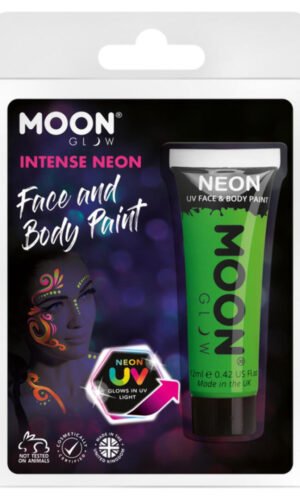 Moon Glow Intense Neon UV Face Paint, Intense Gree