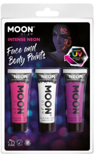 Moon Glow Intense Neon UV Face Paint, Hot Pink