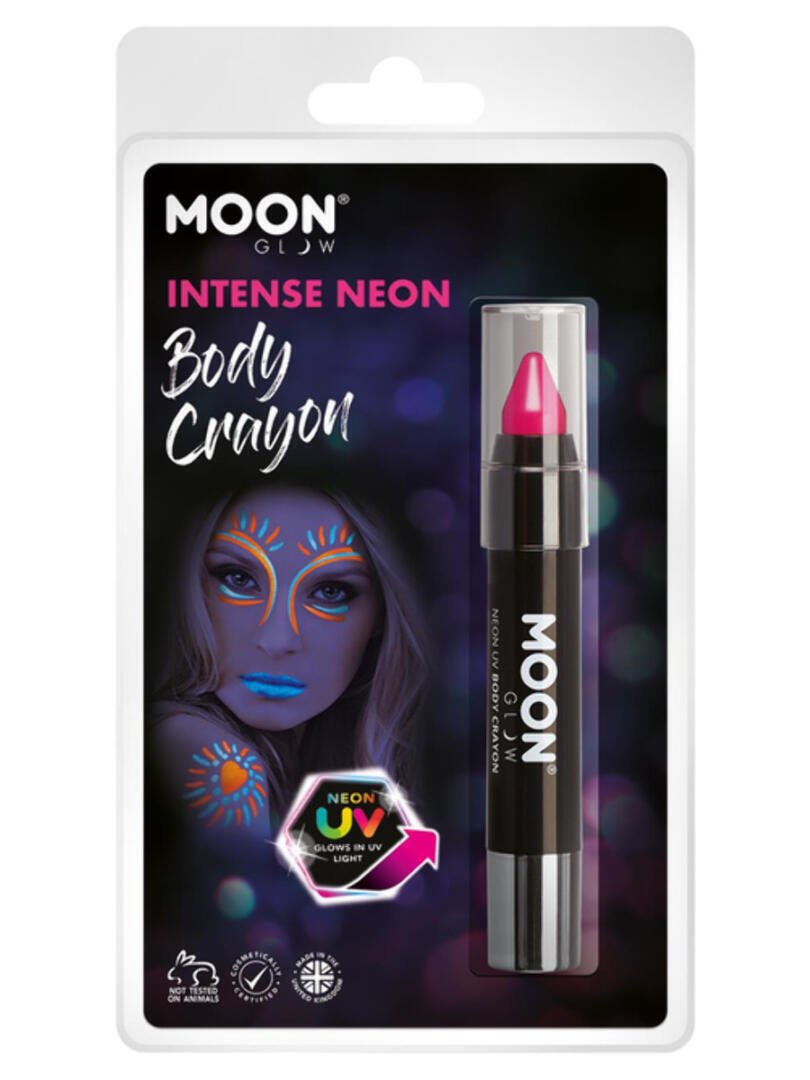 Moon Glow Intense Neon UV Body Crayons, Intense Pi