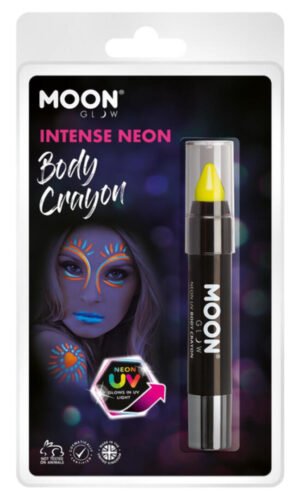 Moon Glow Intense Neon UV Body Crayons, Intense Ye