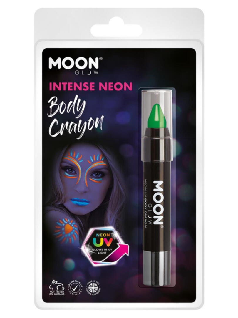 Moon Glow Intense Neon UV Body Crayons, Intense Gr