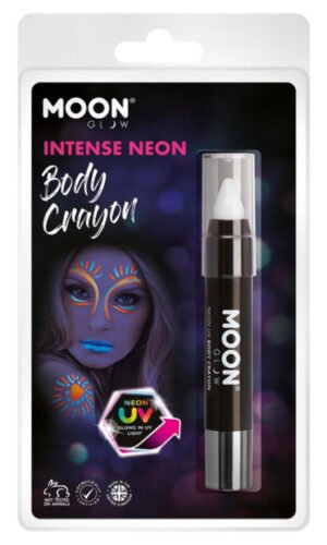 Moon Glow Intense Neon UV Body Crayons, White