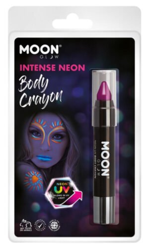 Moon Glow Intense Neon UV Body Crayons, Intense Pu
