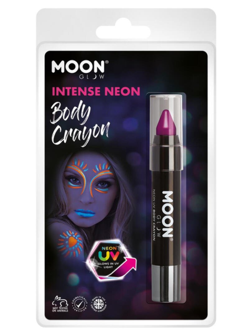 Moon Glow Intense Neon UV Body Crayons, Intense Pu