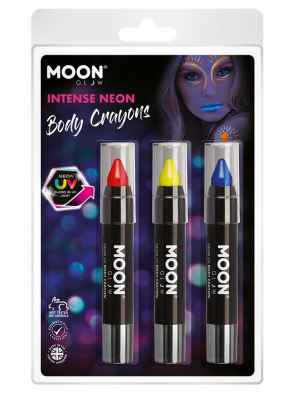 Moon Glow Intense Neon UV Body Crayons M34677 Costume Make Up