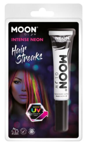 Moon Glow Intense Neon UV Hair Streaks, White