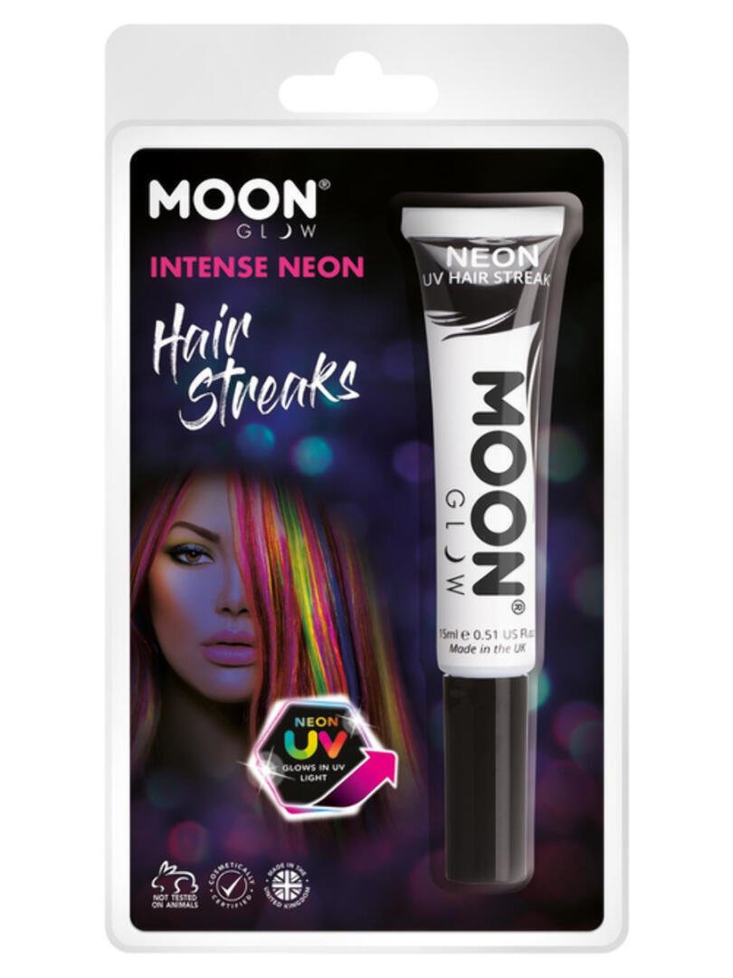 Moon Glow Intense Neon UV Hair Streaks, White