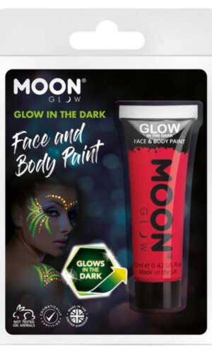 Moon Glow - Glow in the Dark Face Paint, Red