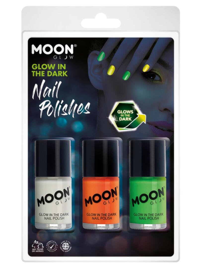 Moon Glow In The Dark Nail Polish M42085 Costume Make Up Moon Glow In The Dark Nail Polish M42085 Costume Make Up