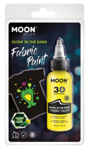 Moon Glow - Glow in the Dark Fabric Paint, Yellow