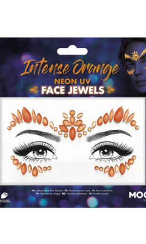 Moon Glow Face Jewels, Intense Orange