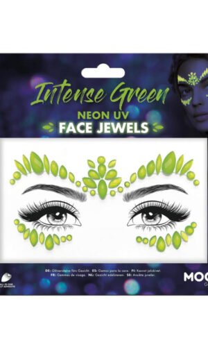 Moon Glow Face Jewels, Intense Green
