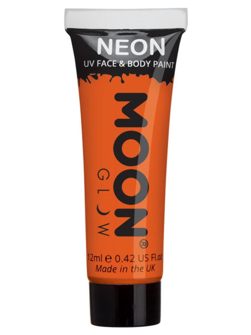 Moon Glow Intense Neon UV Face Paint, Intense Oran