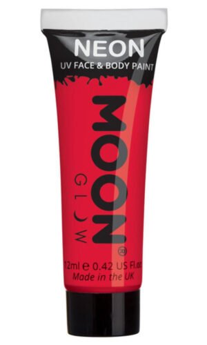 Moon Glow Intense Neon UV Face Paint, Intense Red