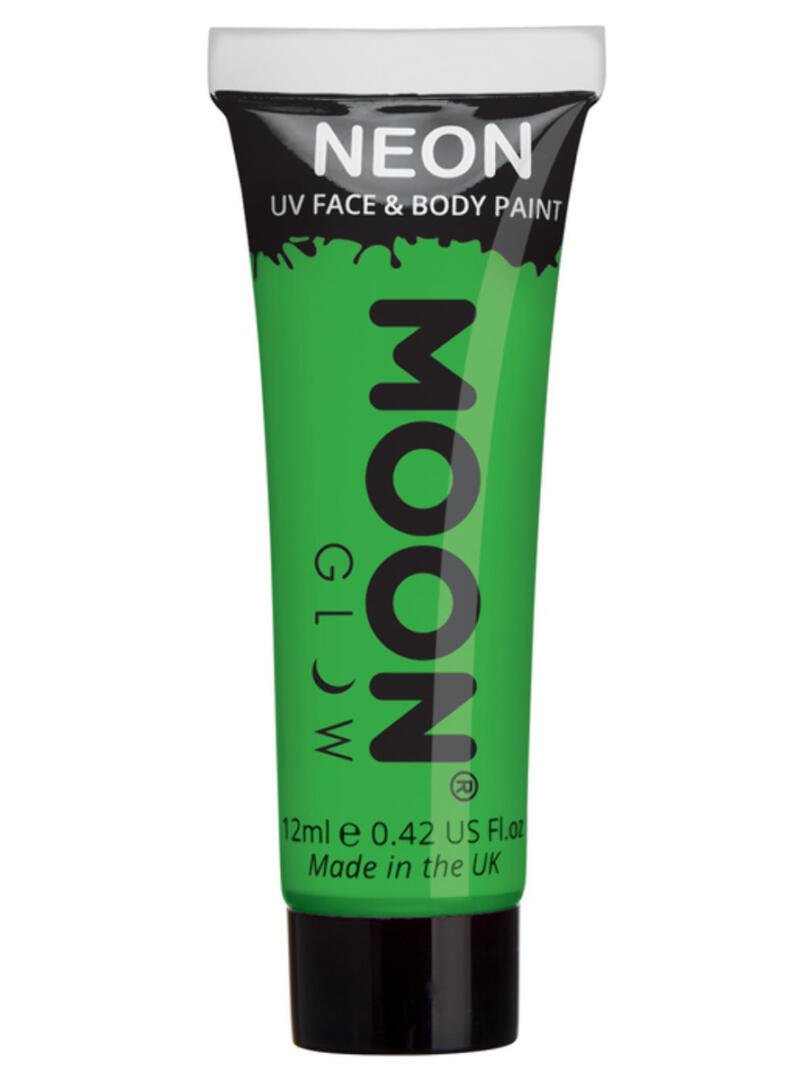Moon Glow Intense Neon UV Face Paint, Intense Gree
