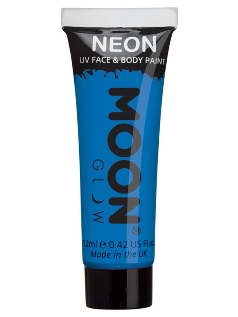 Moon Glow Intense Neon UV Face Paint, Intense Blue