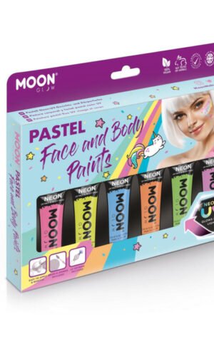 Moon Glow Pastel Neon UV Face Paint Boxset, Assort