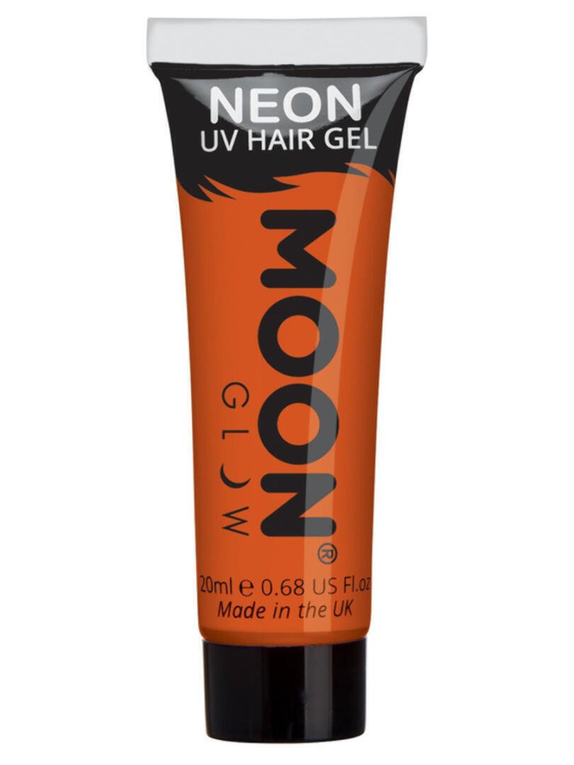 Moon Glow Intense Neon UV Hair Gel, Intense Orange