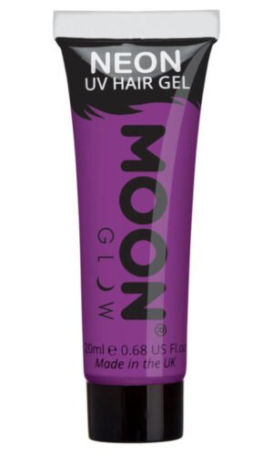 Moon Glow Intense Neon UV Hair Gel, Intense Purple