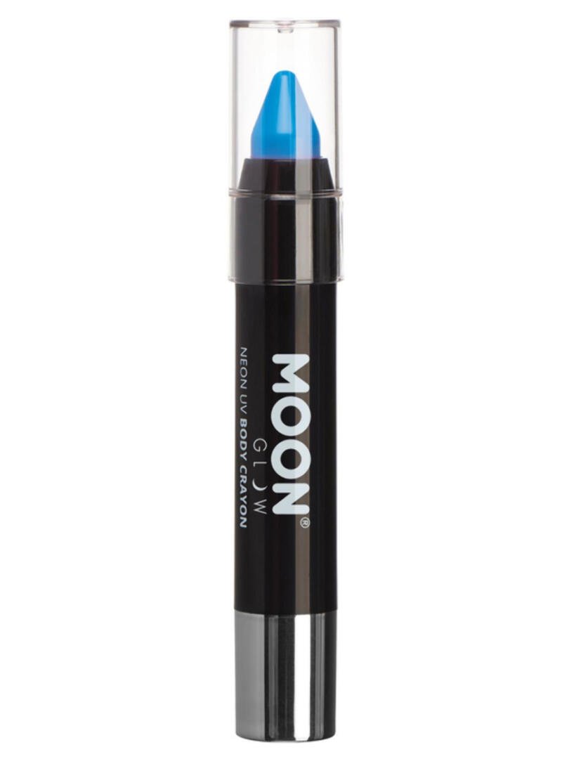 Moon Glow Pastel Neon UV Body Crayons, Pastel Blue