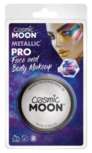 Cosmic Moon Metallic Pro Face Paint Cake Pots, Sil
