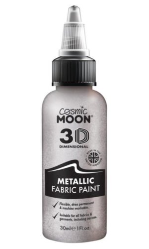 Cosmic Moon Metallic Fabric Paint, Silver