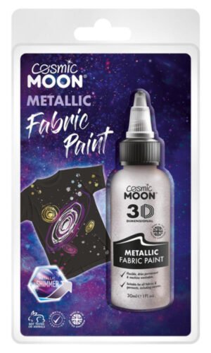 Cosmic Moon Metallic Fabric Paint, Silver