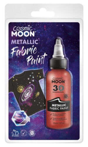 Cosmic Moon Metallic Fabric Paint, Red