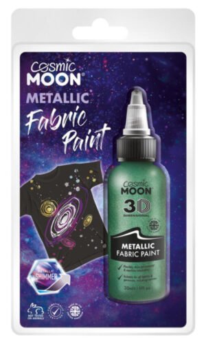 Cosmic Moon Metallic Fabric Paint, Green